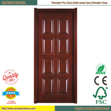 Porte en bois PVC bois portes solides en bois porte en PVC
